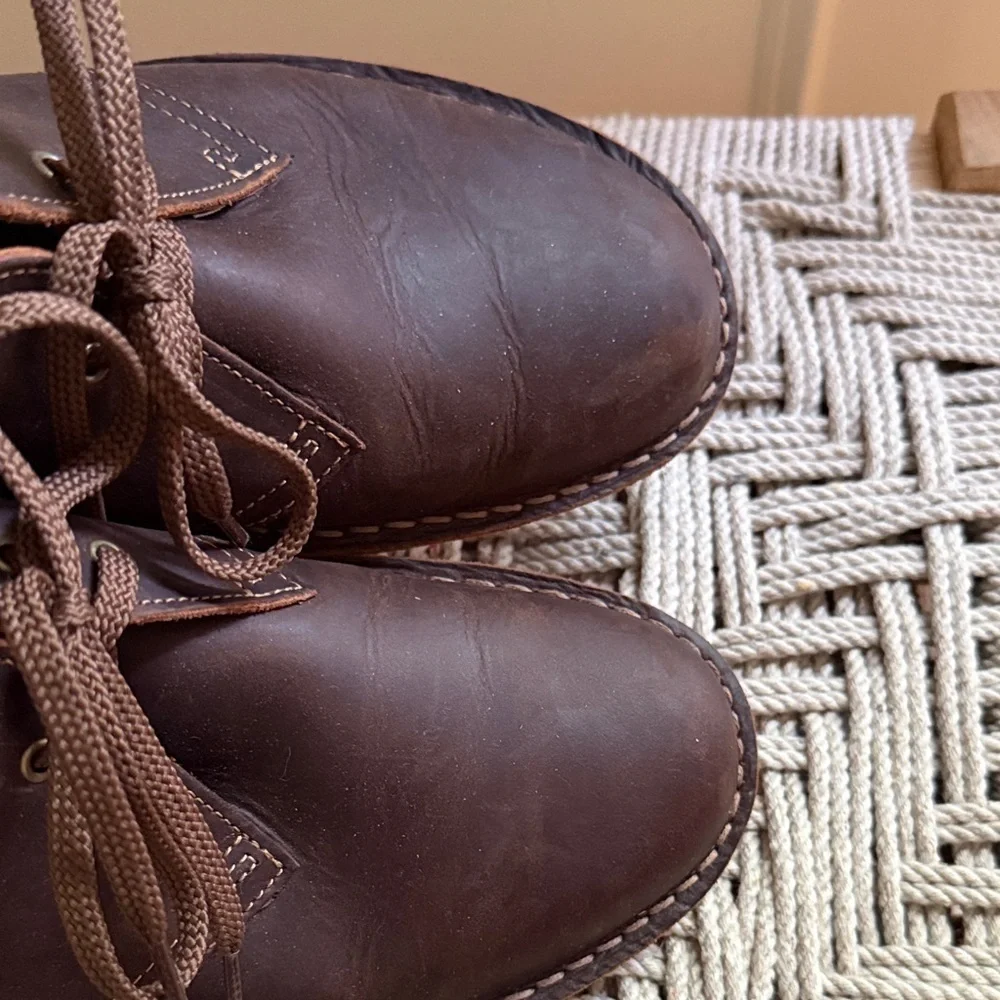 Clarks Bushacre Brown Leather Chukka Boots Men's 10